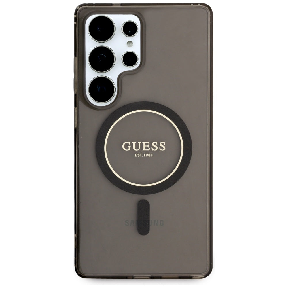 Калъф MagSafe за Samsung Galaxy S25 Ultra S938, Guess, IML Glitter Circle, Черен