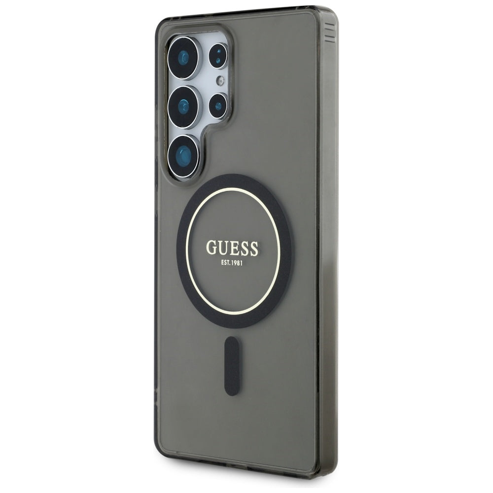 Калъф MagSafe за Samsung Galaxy S25 Ultra S938, Guess, IML Glitter Circle, Черен