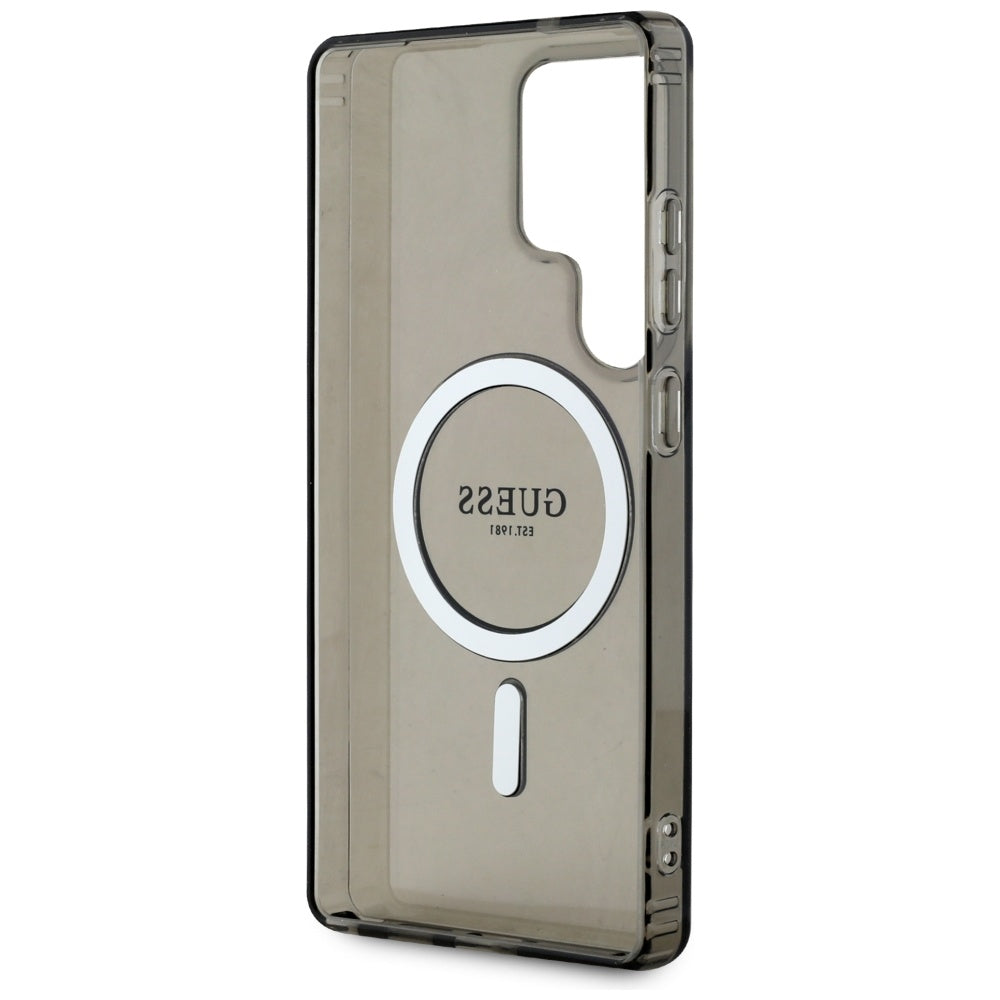 Калъф MagSafe за Samsung Galaxy S25 Ultra S938, Guess, IML Glitter Circle, Черен