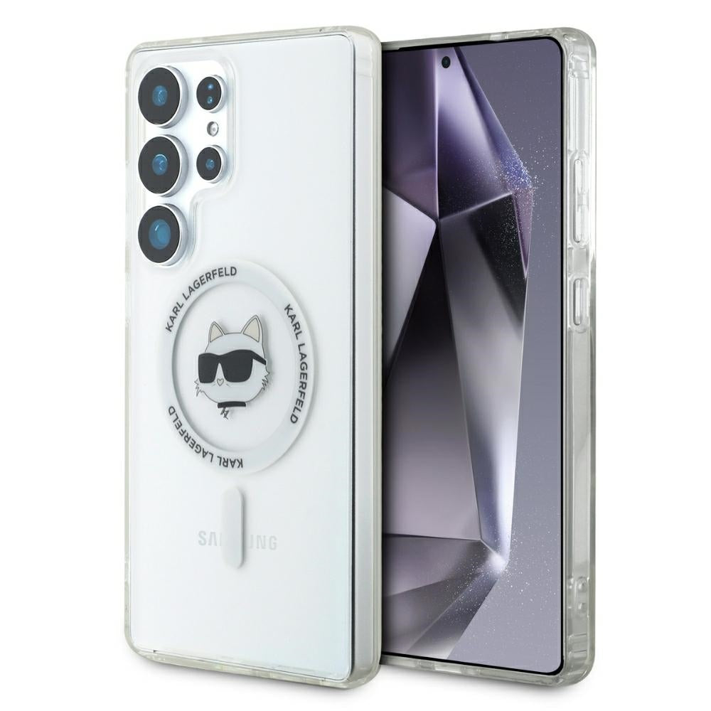Калъф MagSafe за Samsung Galaxy S25 Ultra S938, Karl Lagerfeld, IML Choupette's Head, Бял
