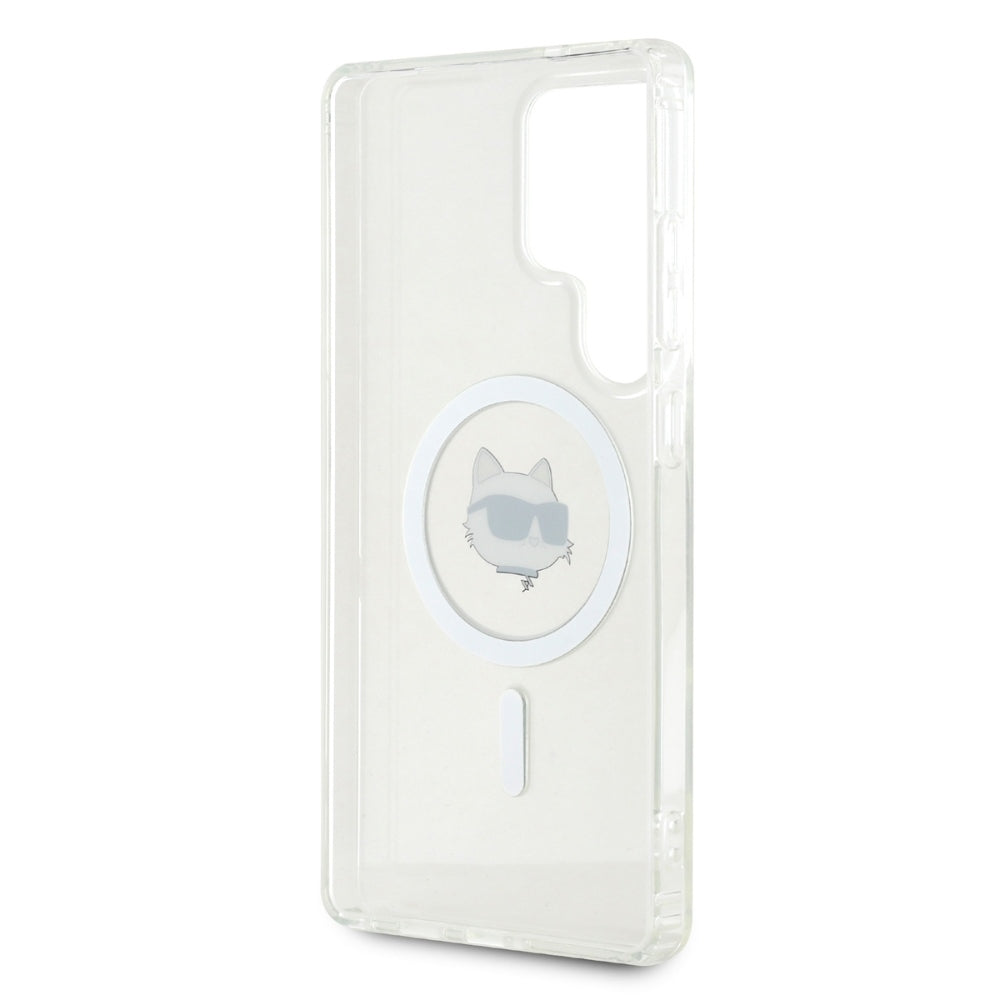 Калъф MagSafe за Samsung Galaxy S25 Ultra S938, Karl Lagerfeld, IML Choupette's Head, Бял