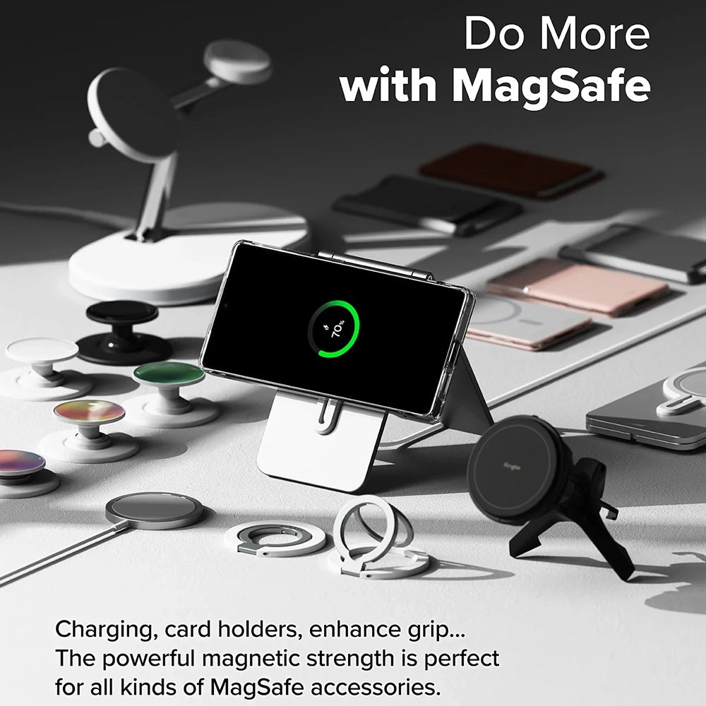 Калъф MagSafe за Samsung Galaxy S25 Ultra S938, Ringke, Fusion, Матиран прозрачен