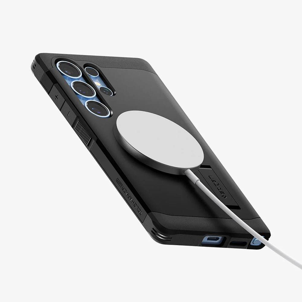 Калъф MagSafe за Samsung Galaxy S25 Ultra S938, Spigen, Tough Armor, Черен ACS08964