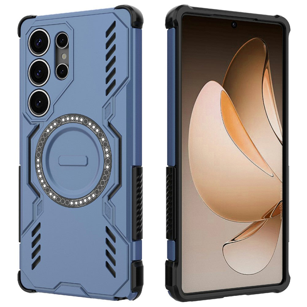 MagSafe калъф за Samsung Galaxy S25 Ultra S938, Techsuit, ArmorMag, Син