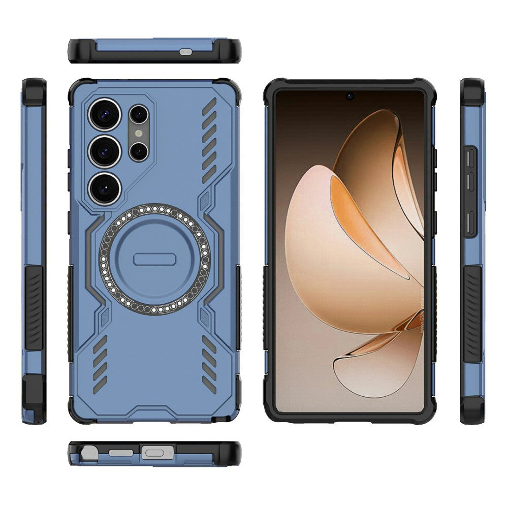 MagSafe калъф за Samsung Galaxy S25 Ultra S938, Techsuit, ArmorMag, Син