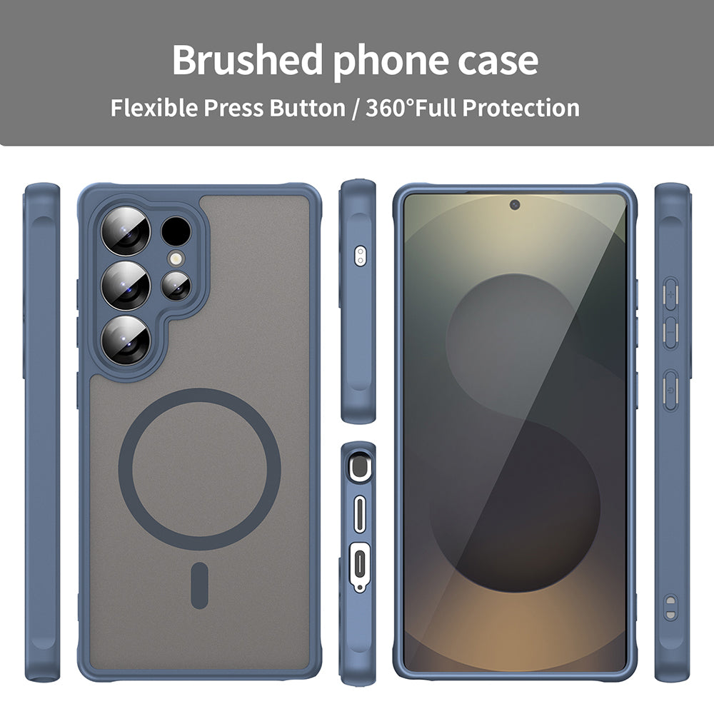 Калъф MagSafe за Samsung Galaxy S25 Ultra S938, Techsuit, HaloFrost II, Тъмносин