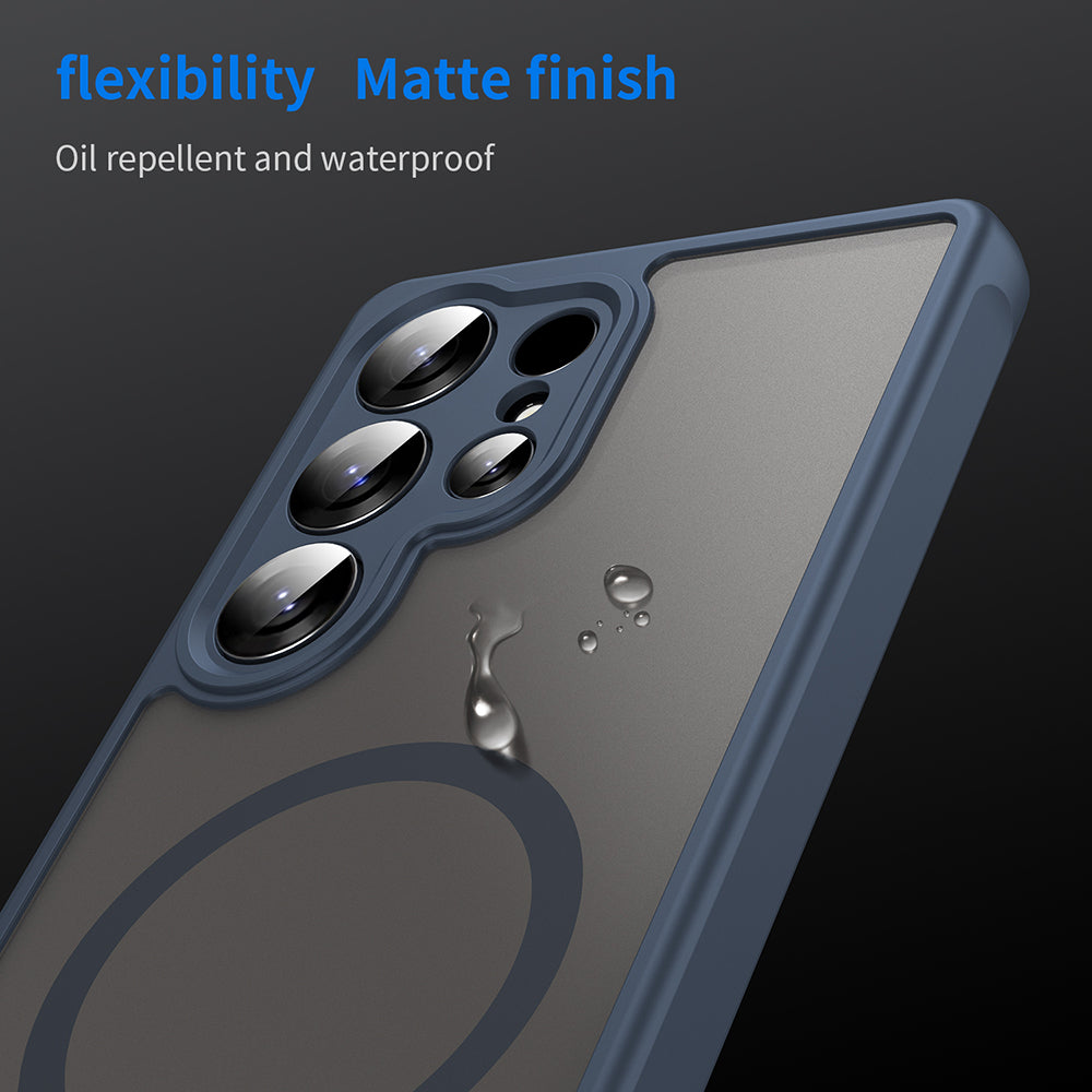 Калъф MagSafe за Samsung Galaxy S25 Ultra S938, Techsuit, HaloFrost II, Тъмносин