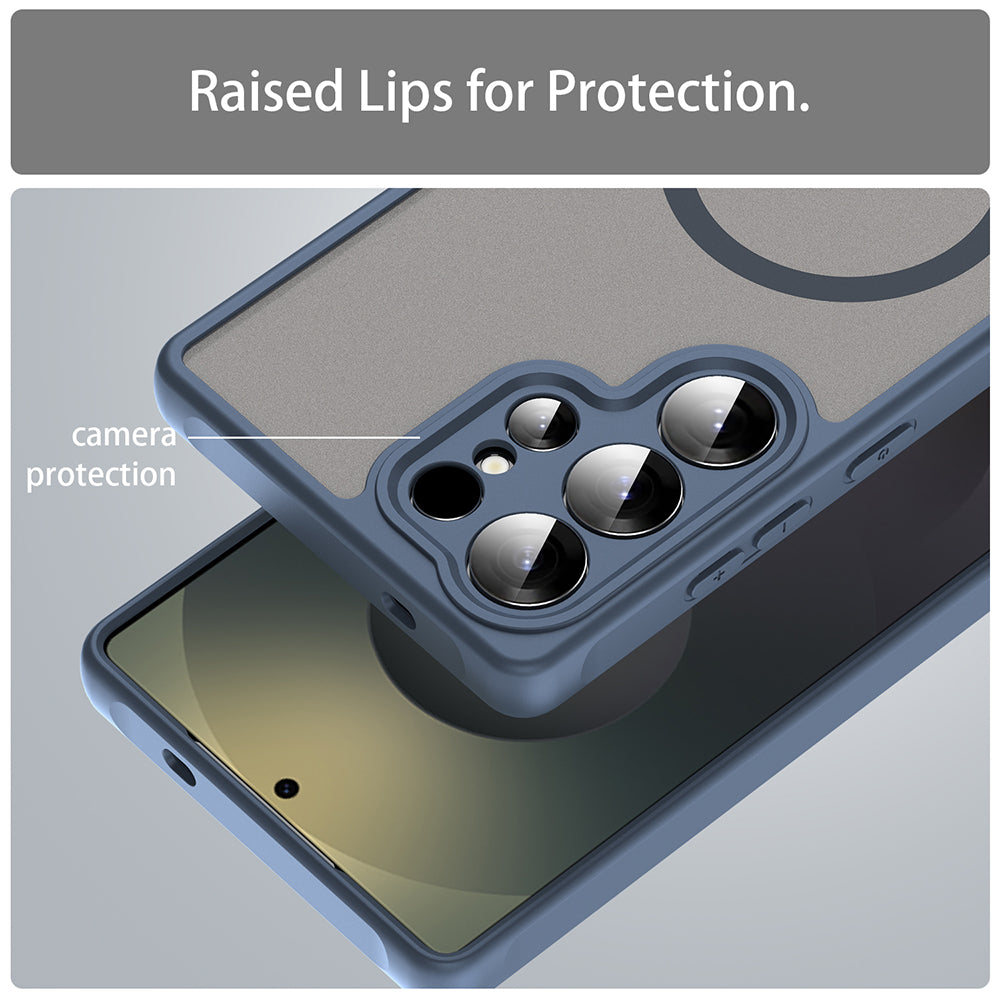 Калъф MagSafe за Samsung Galaxy S25 Ultra S938, Techsuit, HaloFrost II, Тъмносин