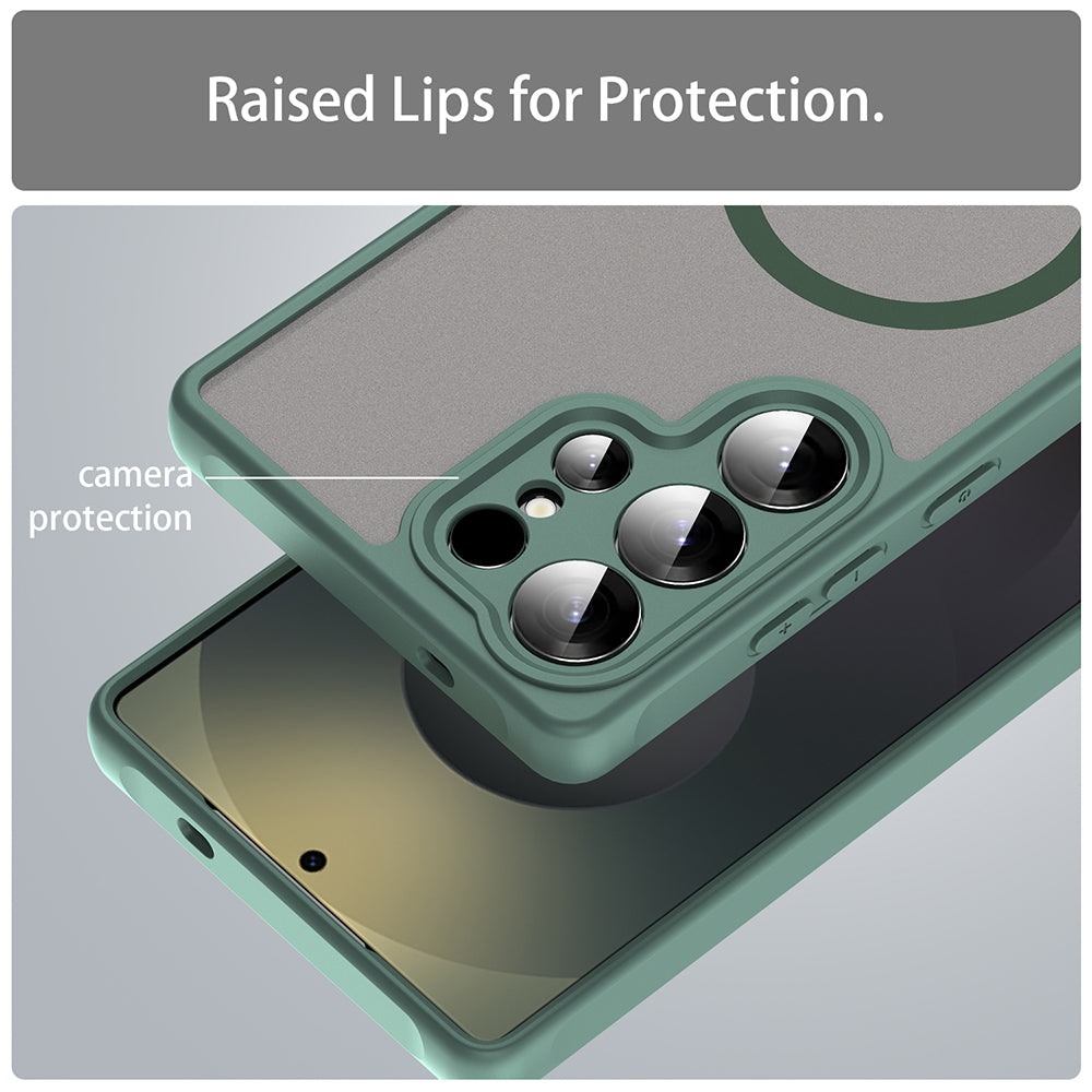 Калъф MagSafe за Samsung Galaxy S25 Ultra S938, Techsuit, HaloFrost II, Зелен