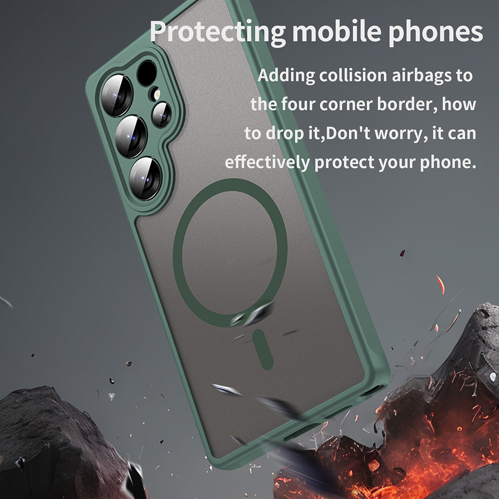 Калъф MagSafe за Samsung Galaxy S25 Ultra S938, Techsuit, HaloFrost II, Зелен
