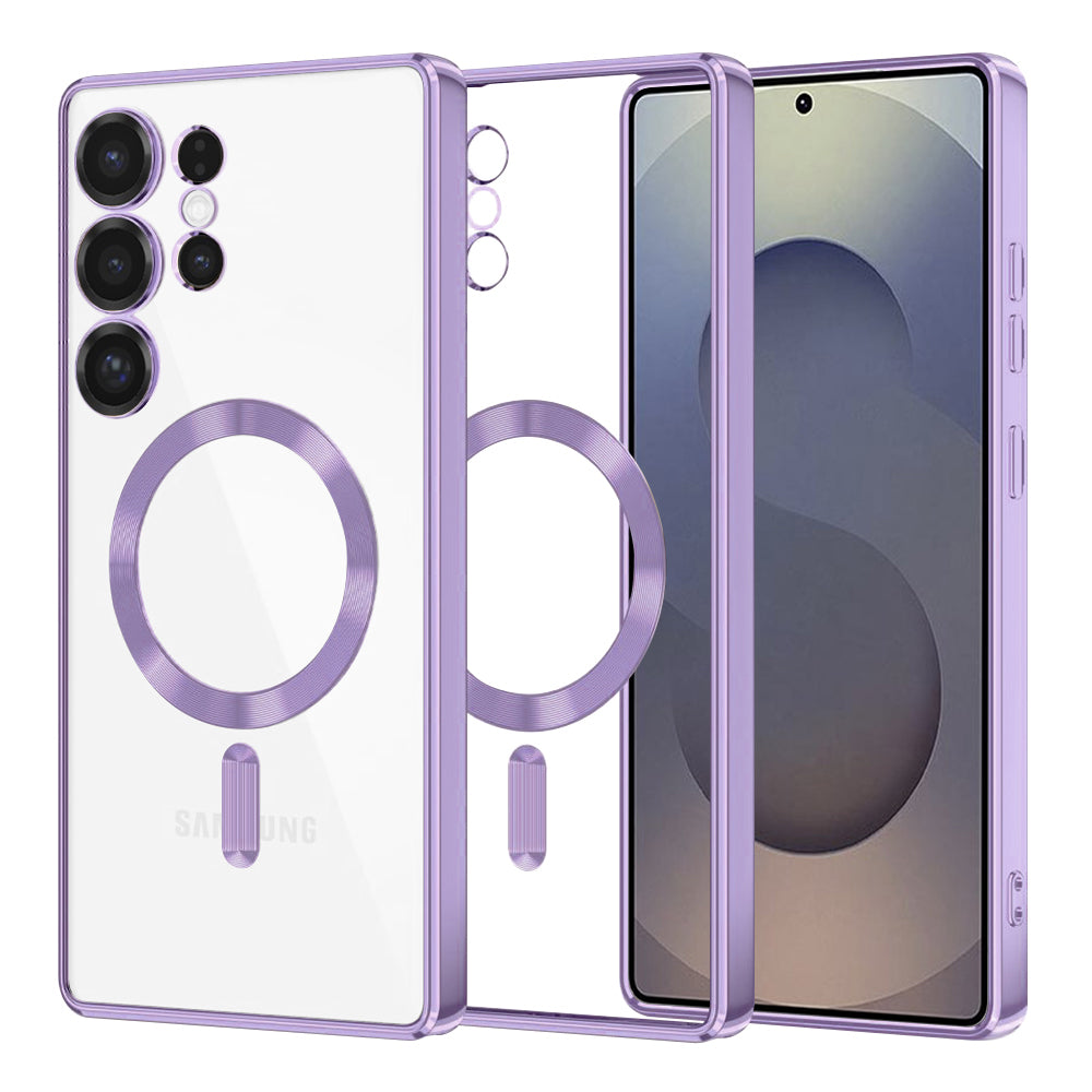 Калъф MagSafe за Samsung Galaxy S25 Ultra S938, Techsuit, Luxury Crystal, Светло лилав