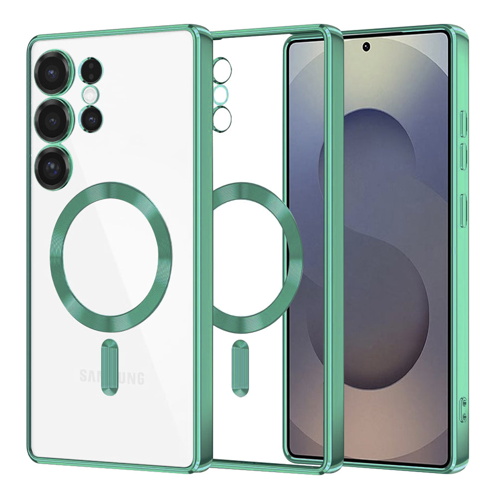 Калъф MagSafe за Samsung Galaxy S25 Ultra S938, Techsuit, Luxury Crystal, Светлозелен