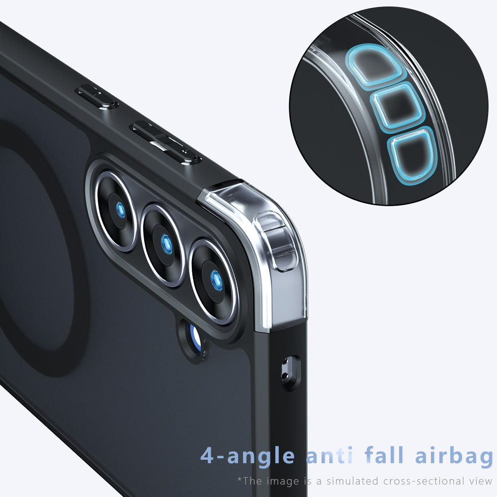 Калъф MagSafe за Samsung Galaxy S26 FE S741, Techsuit, PureFrost, Черен сатен