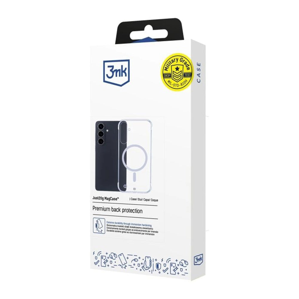 Калъф MagSafe за Samsung Galaxy S26 Plus, 3MK, Just20g, Прозрачен