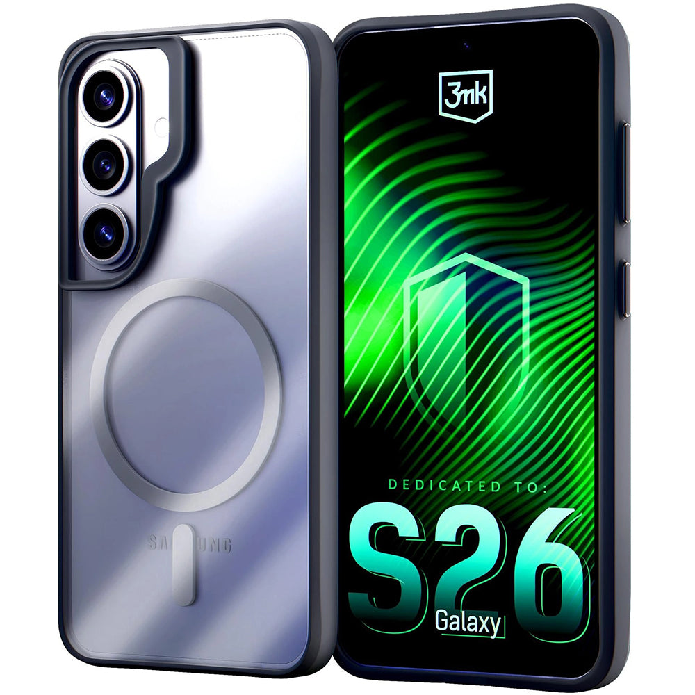 Калъф MagSafe за Samsung Galaxy S26 Plus, 3MK, Satin Armor, Прозрачен