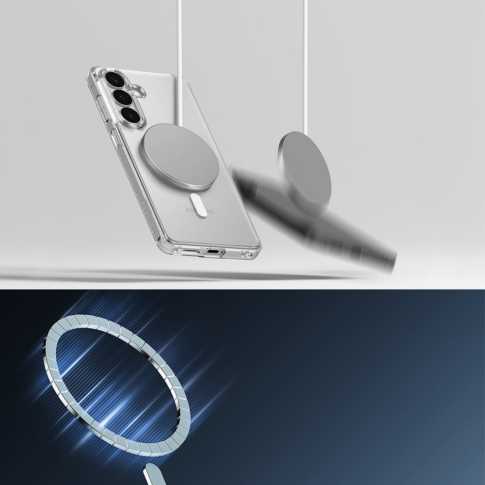 Калъф MagSafe за Samsung Galaxy S26 Plus, Ringke, Fusion, Матов Прозрачен