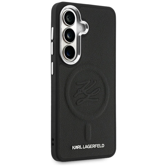 Калъф MagSafe за Samsung Galaxy S26 Plus S947, Karl Lagerfeld, Initial Logo Debossed, Черен