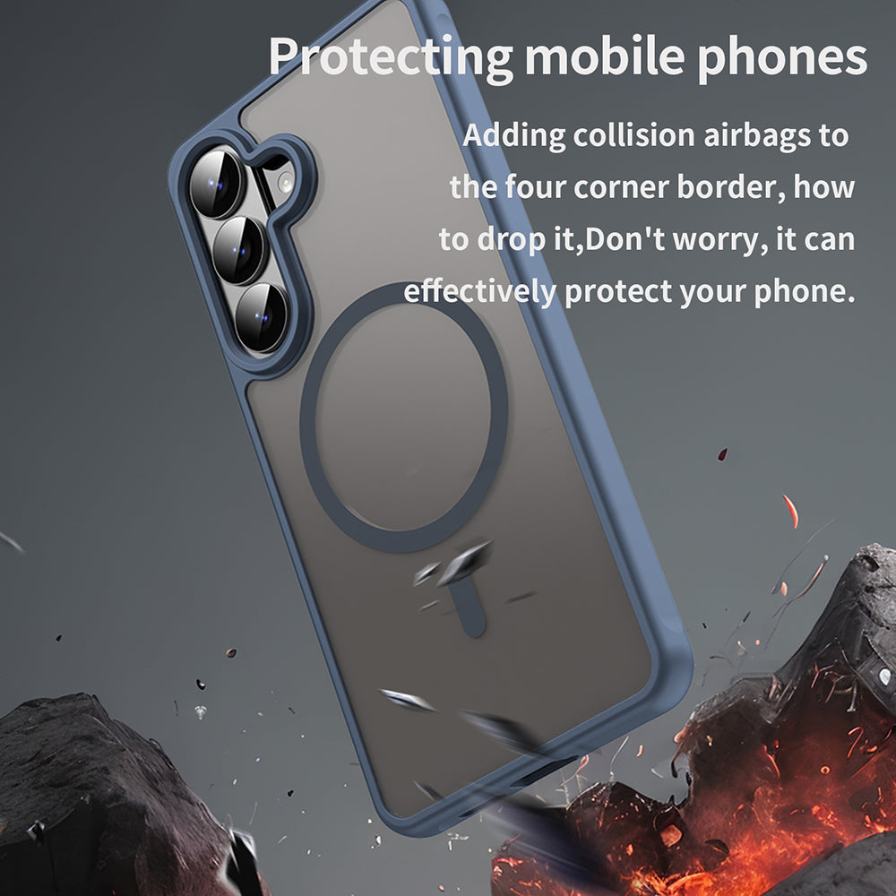 Калъф MagSafe за Samsung Galaxy S26 Plus S947, Techsuit, HaloFrost II, Тъмносин