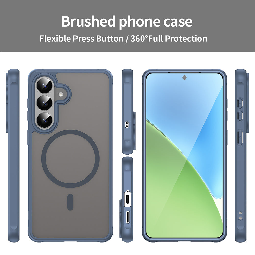 Калъф MagSafe за Samsung Galaxy S26 Plus S947, Techsuit, HaloFrost II, Тъмносин