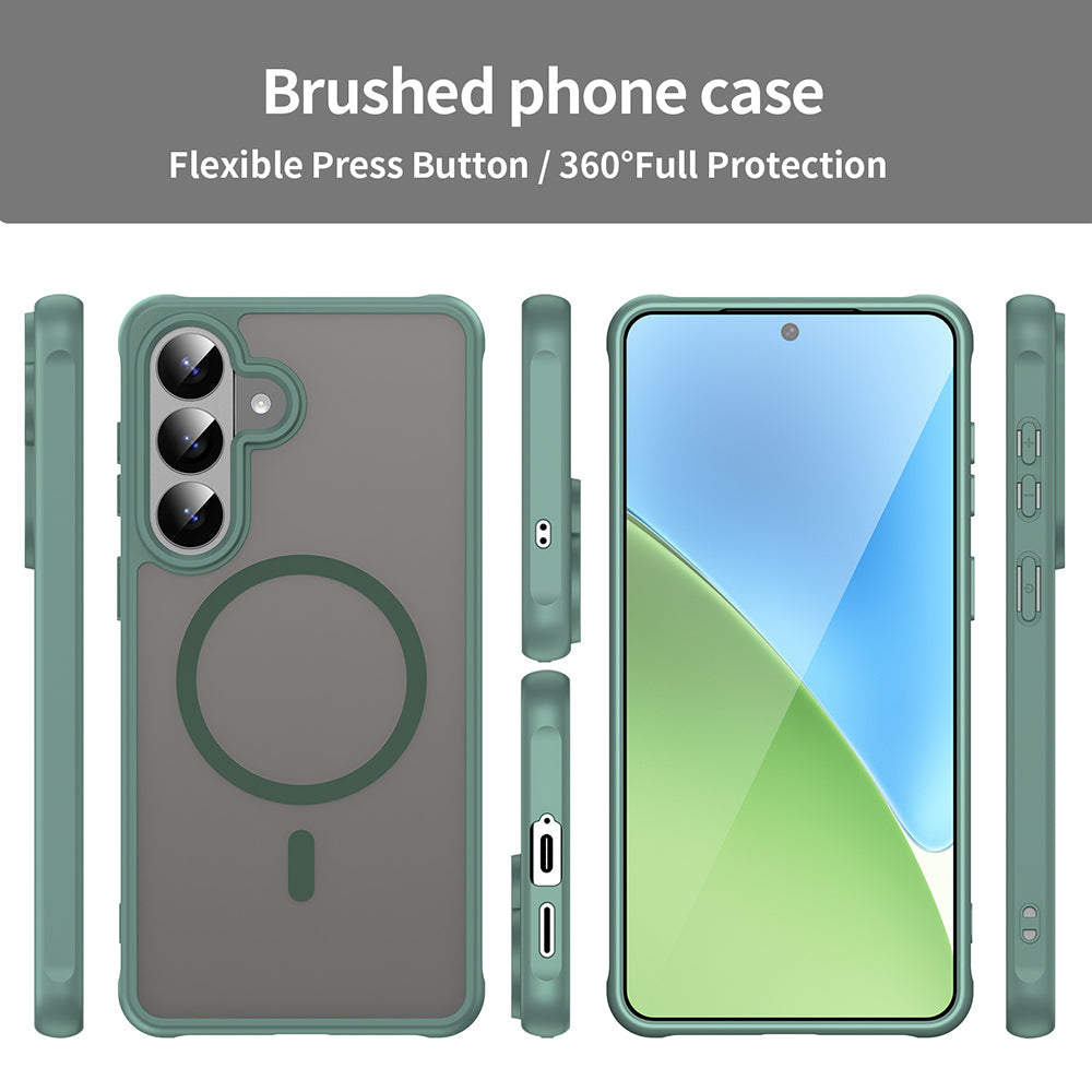 MagSafe Case for Samsung Galaxy S26 Plus S947, Techsuit, HaloFrost II, Green