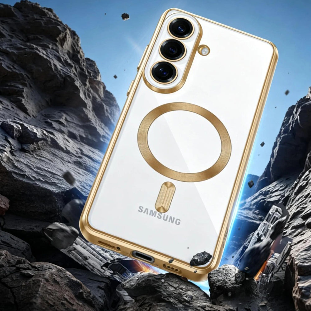 Калъф MagSafe за Samsung Galaxy S26 Plus S947, Techsuit, Luxury Crystal, Златист