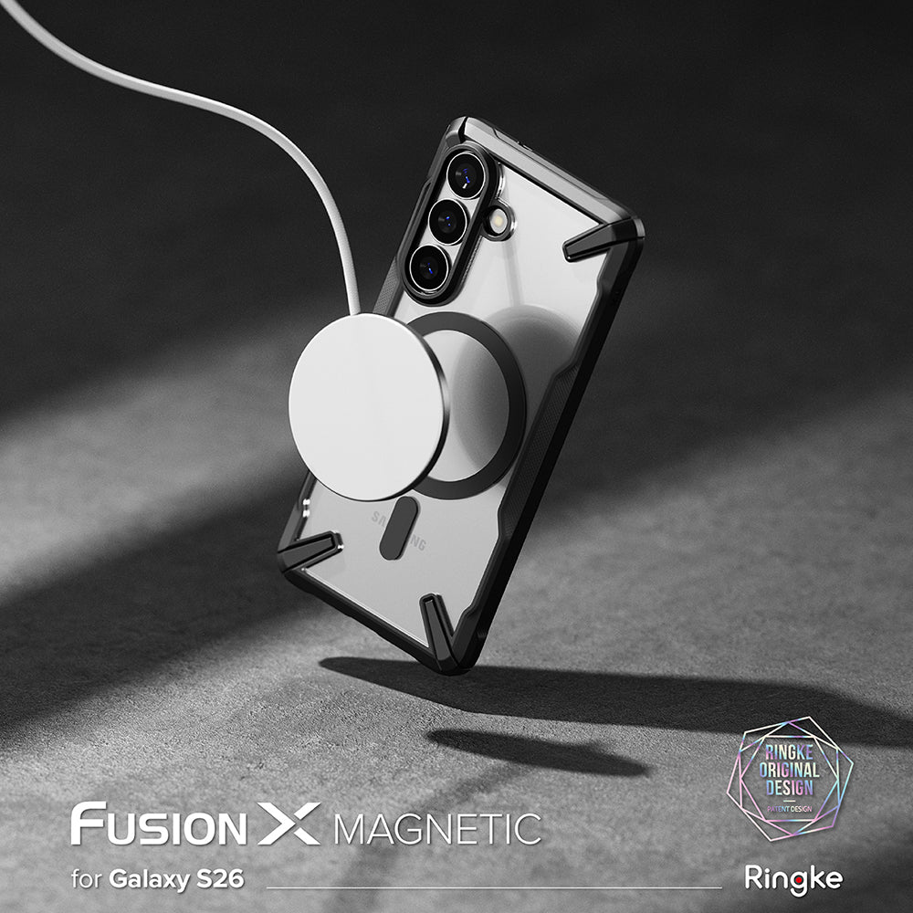Калъф MagSafe за Samsung Galaxy S26 S942, Ringke, Fusion X, Черен