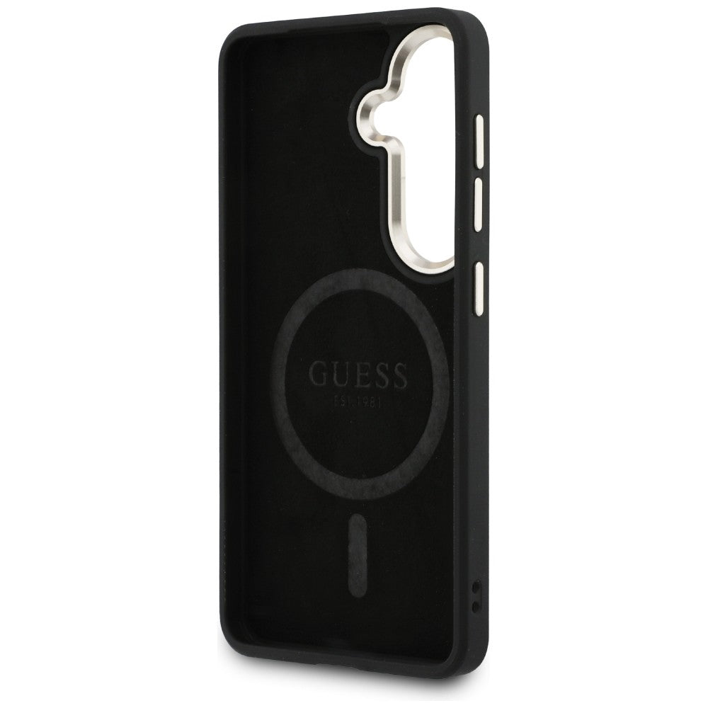 Калъф MagSafe за Samsung Galaxy S26 S942, Guess, 4G Embossed Ring, Кафяв