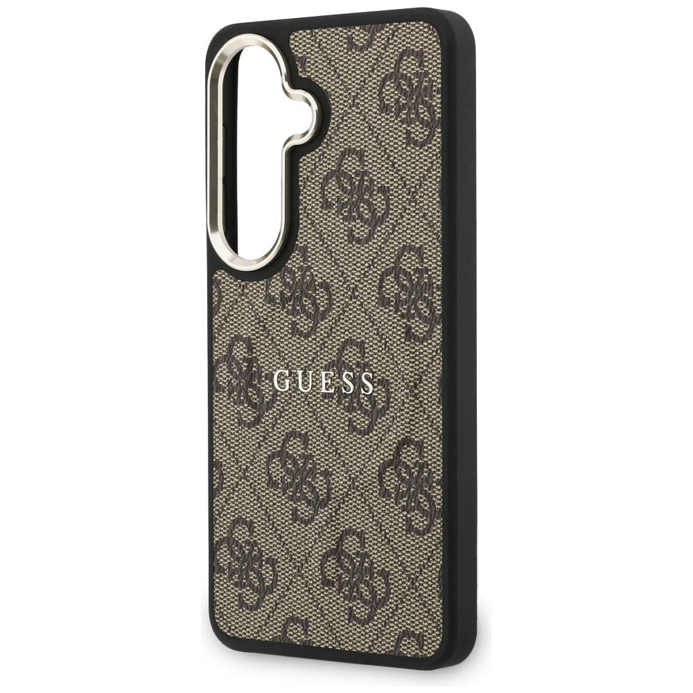Калъф MagSafe за Samsung Galaxy S26 S942, Guess, 4G Embossed Ring, Кафяв