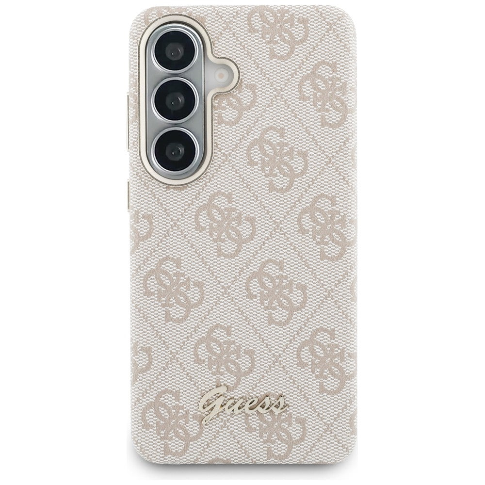 Калъф MagSafe за Samsung Galaxy S26 S942, Guess, 4G Script Logo, Розов
