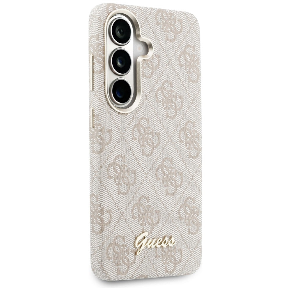 Калъф MagSafe за Samsung Galaxy S26 S942, Guess, 4G Script Logo, Розов
