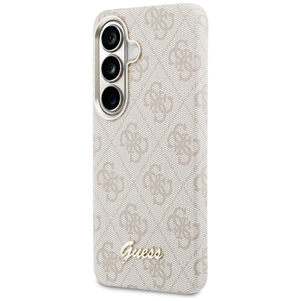 Калъф MagSafe за Samsung Galaxy S26 S942, Guess, 4G Script Logo, Розов
