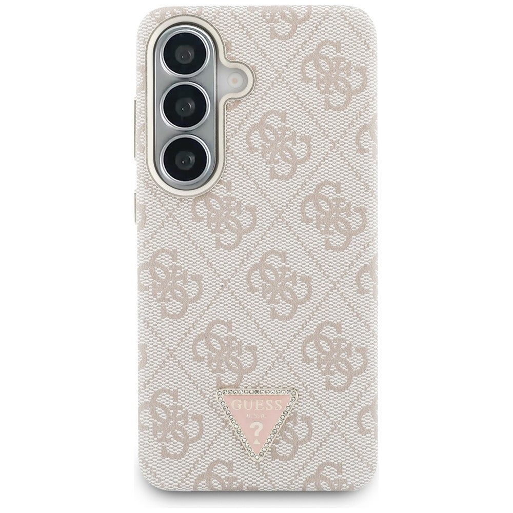 Калъф MagSafe за Samsung Galaxy S26 S942, Guess, 4G Triangle Logo, Розов
