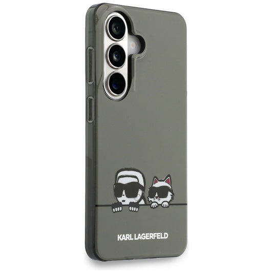 Калъф MagSafe за Samsung Galaxy S26 S942, Karl Lagerfeld, IML Karl & Choupette Peekaboo Logo, Черен