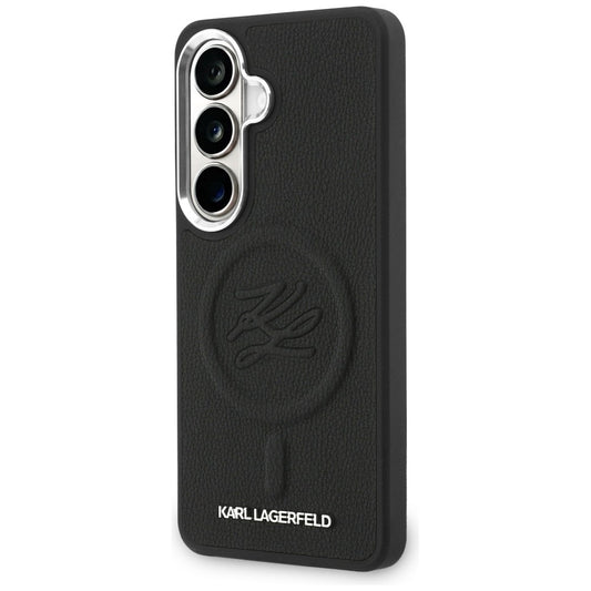 Калъф MagSafe за Samsung Galaxy S26 S942, Karl Lagerfeld, Initial Logo Debossed, Черен