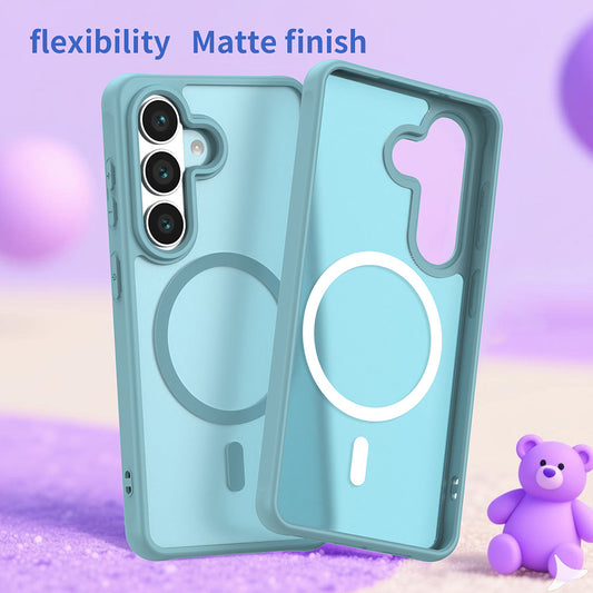 MagSafe Case for Samsung Galaxy S26, Techsuit, HaloFrost II, Light Green