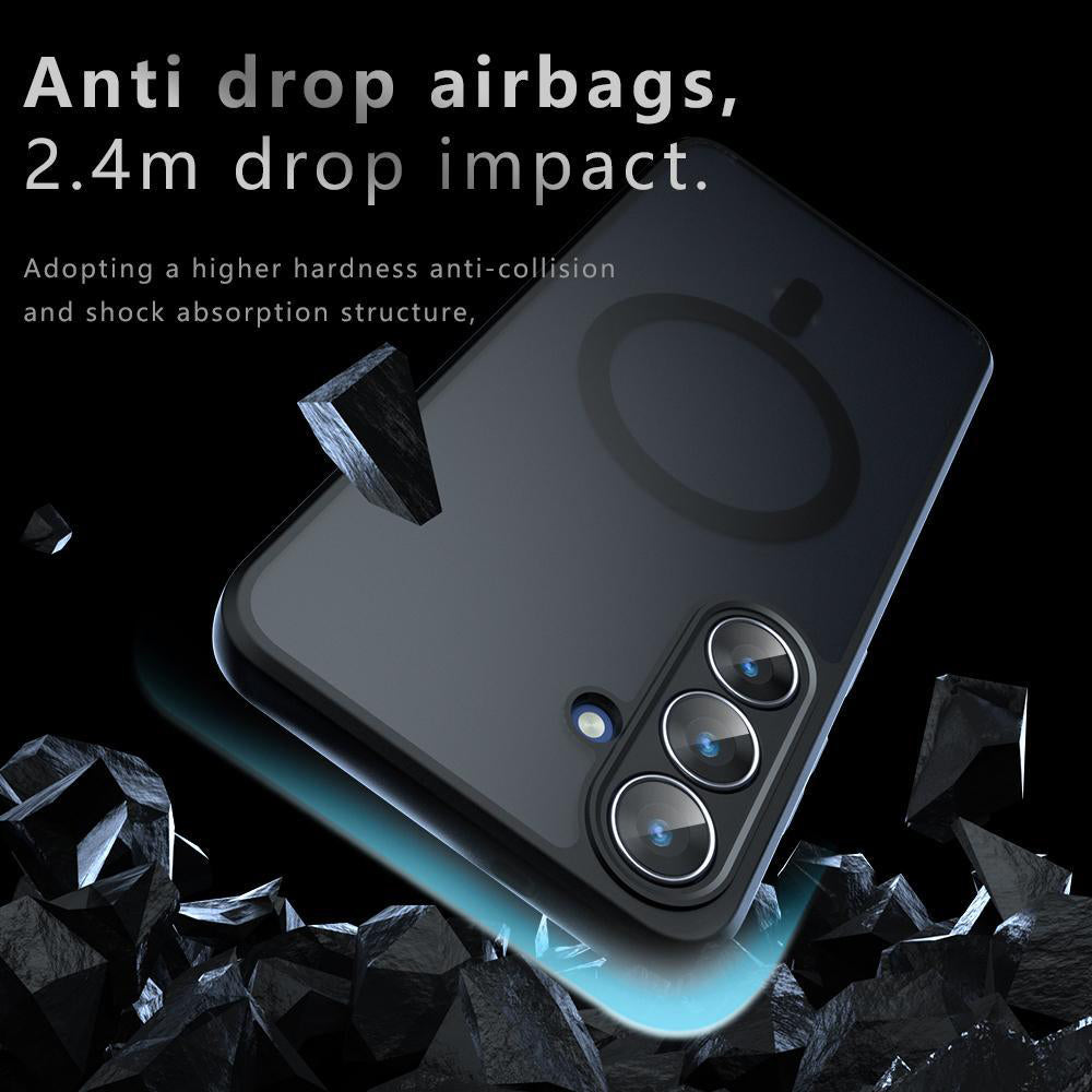 Калъф MagSafe за Samsung Galaxy S26 S942, Techsuit, PureFrost, Сатенено черен