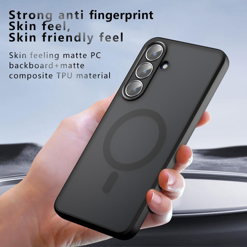 Калъф MagSafe за Samsung Galaxy S26 S942, Techsuit, PureFrost, Сатенено черен