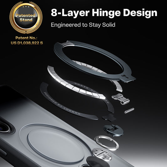 Калъф MagSafe за Samsung Galaxy S26, Torras, Ostand Spin, Черен