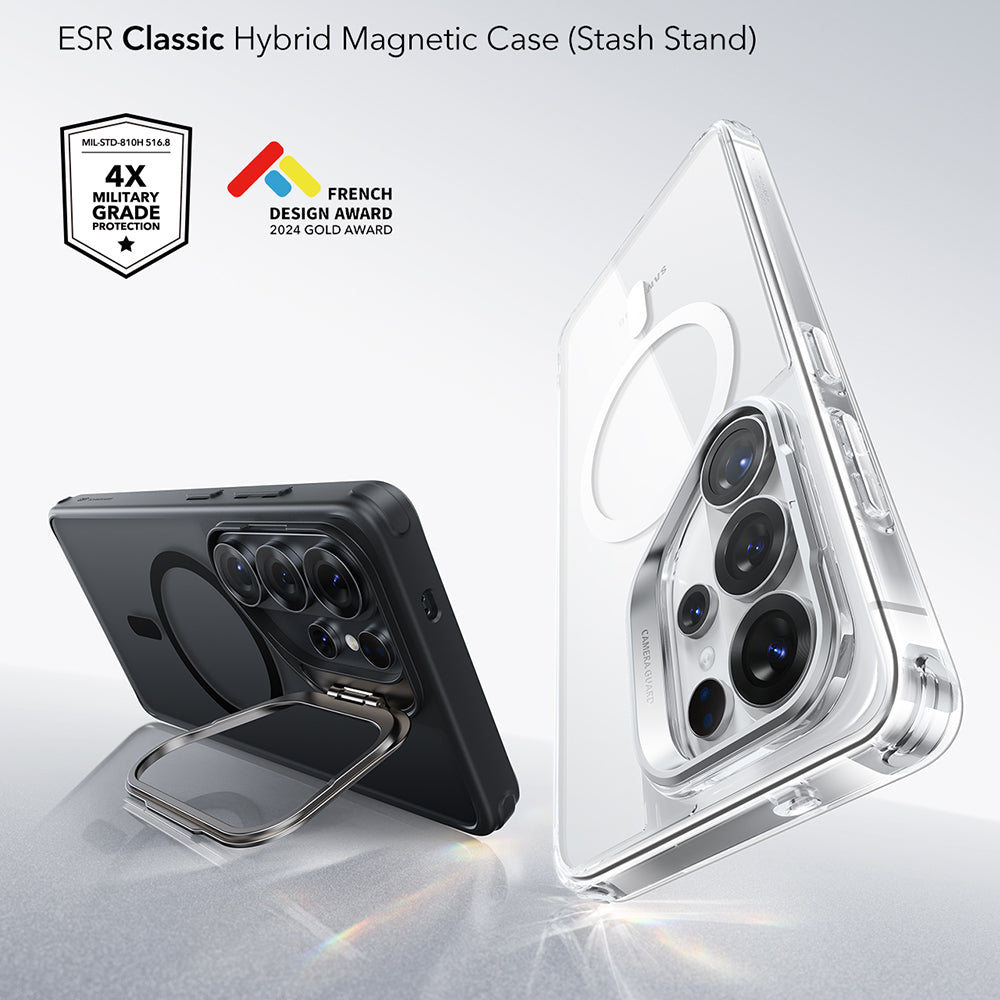 Калъф MagSafe за Samsung Galaxy S26 Ultra S948, ESR, Classic Hybrid Kickstand, Сатенено черен