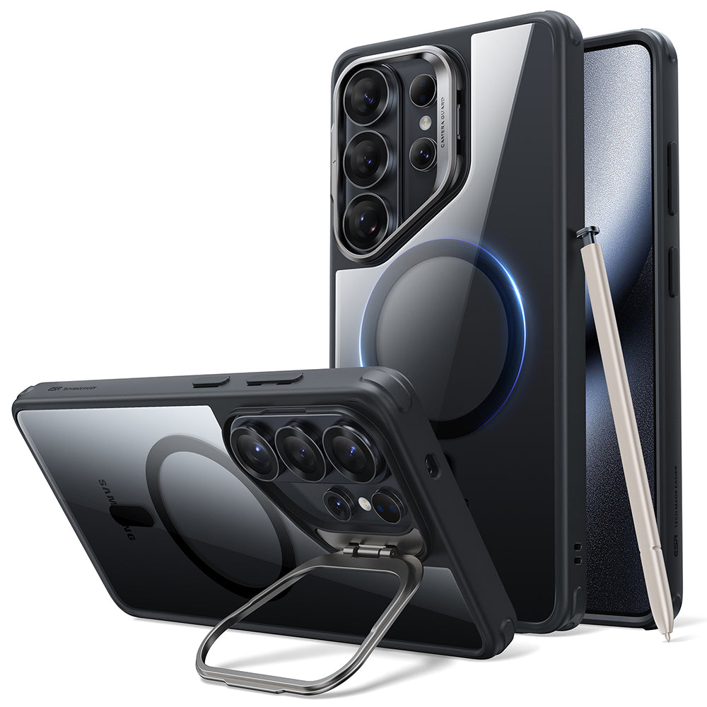 Калъф MagSafe за Samsung Galaxy S26 Ultra S948, ESR, Classic Hybrid Kickstand, Прозрачен черен