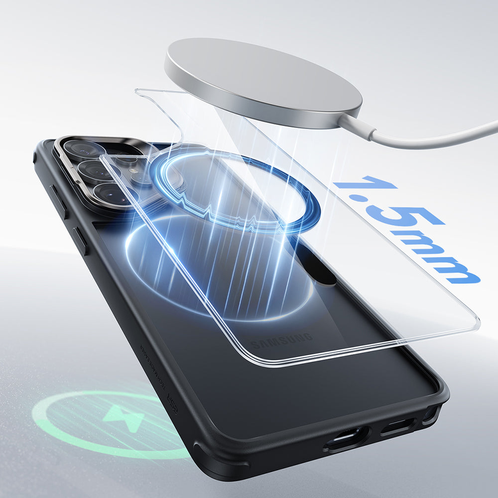 Калъф MagSafe за Samsung Galaxy S26 Ultra S948, ESR, Classic Hybrid Kickstand, Прозрачен черен