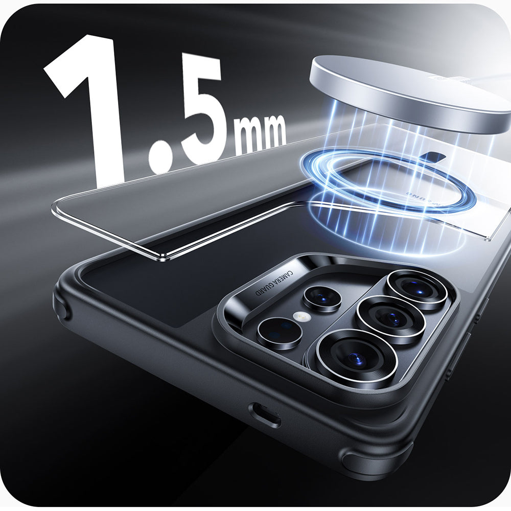 MagSafe Case for Samsung Galaxy S26 Ultra S948, ESR, Classic Hybrid, Black Transparent