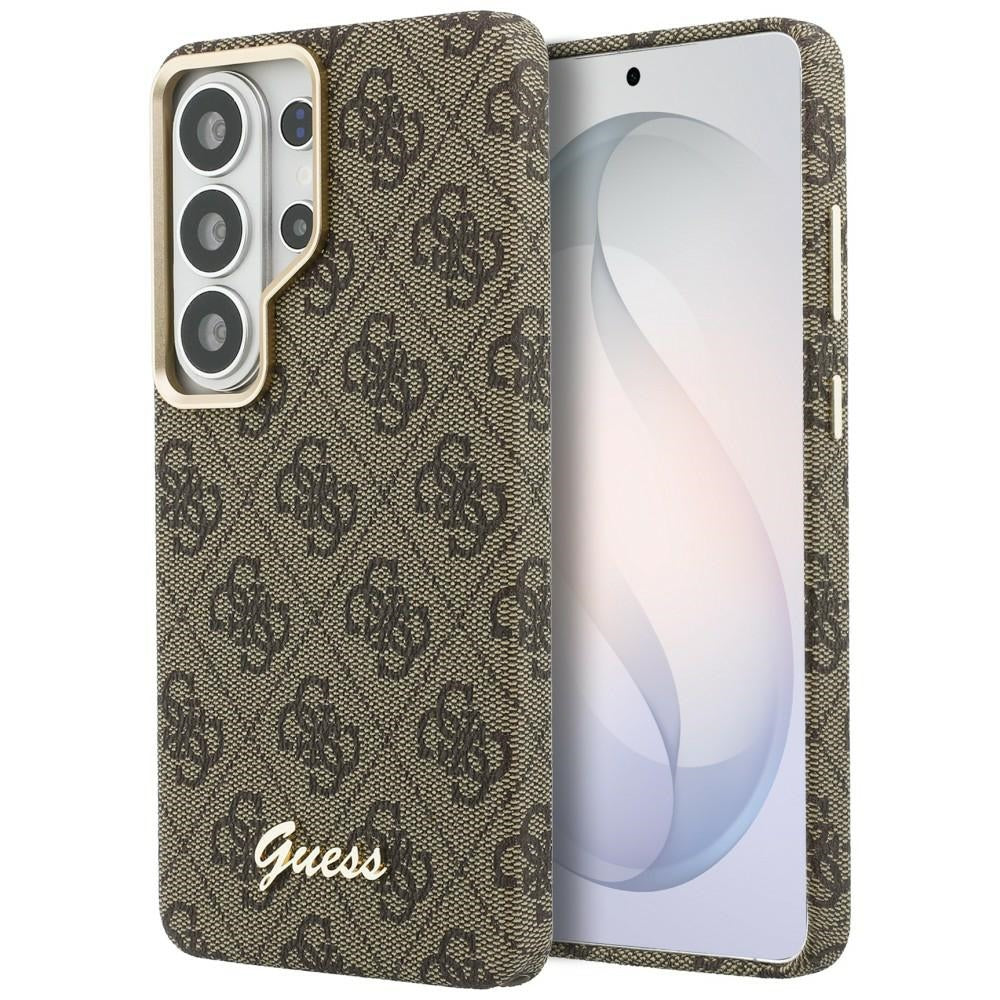 Калъф MagSafe за Samsung Galaxy S26 Ultra S948, Guess, 4G Script Logo, Кафяв