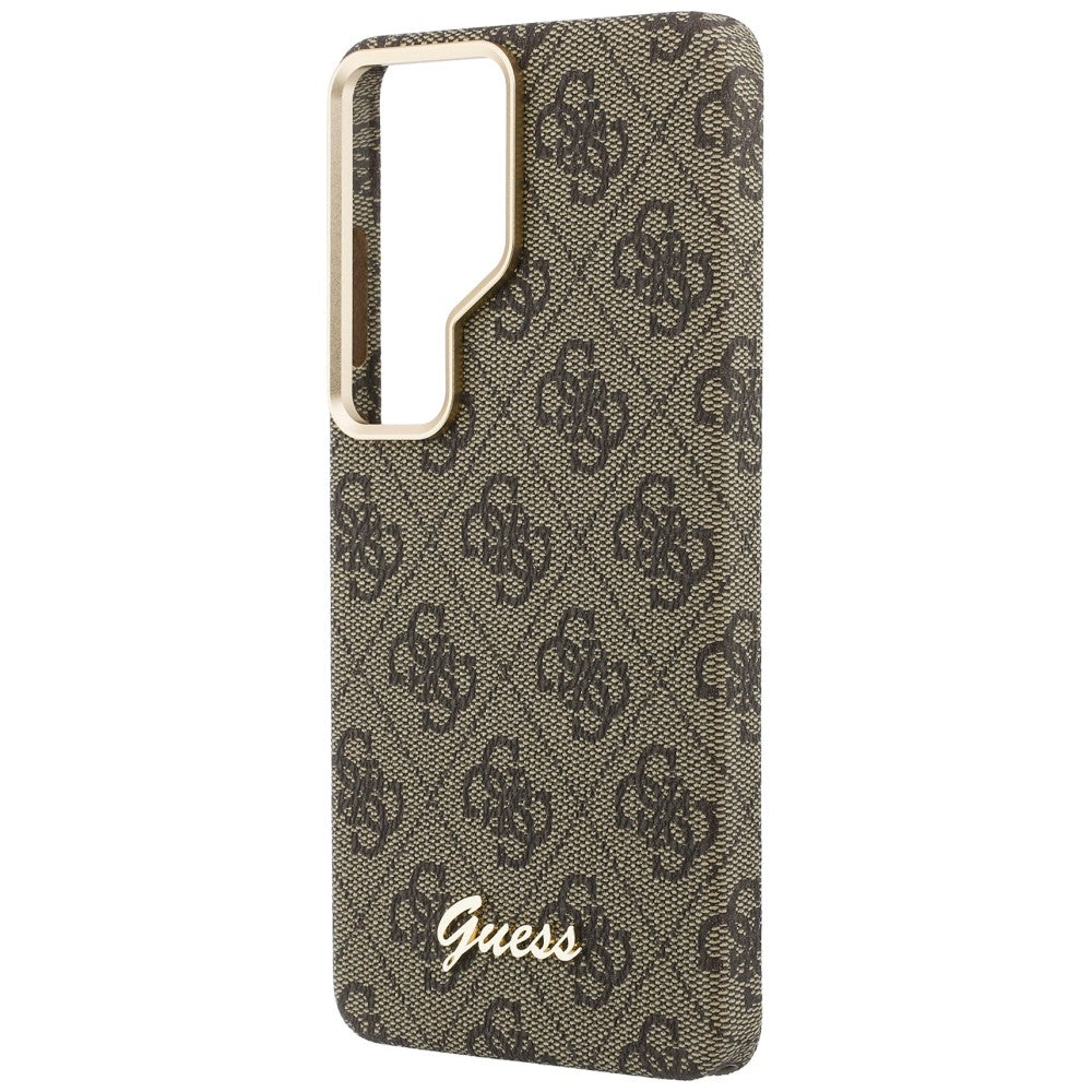 Калъф MagSafe за Samsung Galaxy S26 Ultra S948, Guess, 4G Script Logo, Кафяв