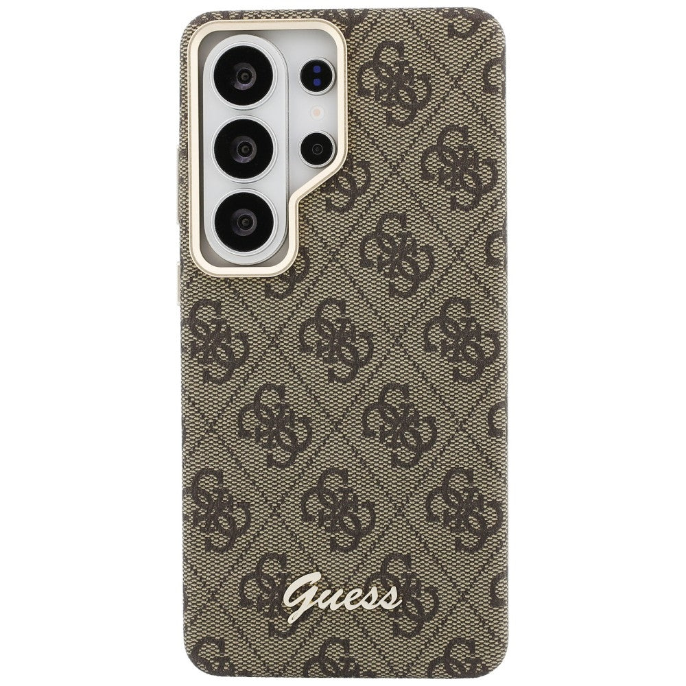 Калъф MagSafe за Samsung Galaxy S26 Ultra S948, Guess, 4G Script Logo, Кафяв