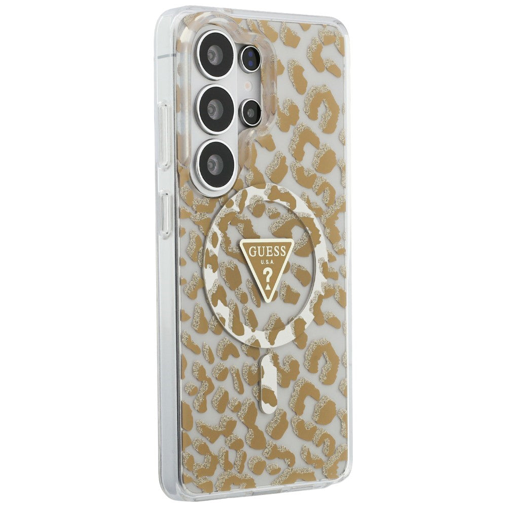 Калъф MagSafe за Samsung Galaxy S26 Ultra S948, Guess, IML Leopard Pattern, Кафяв