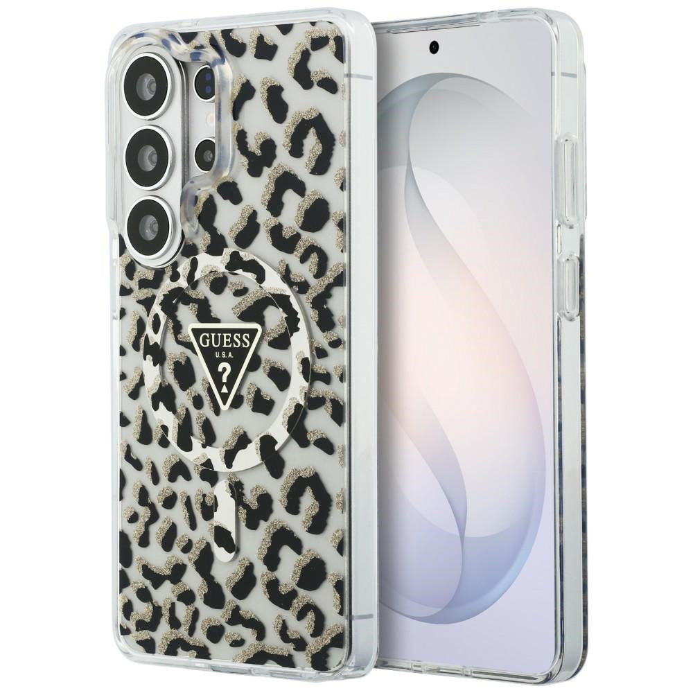 Калъф MagSafe за Samsung Galaxy S26 Ultra S948, Guess, IML Leopard Pattern, Черен