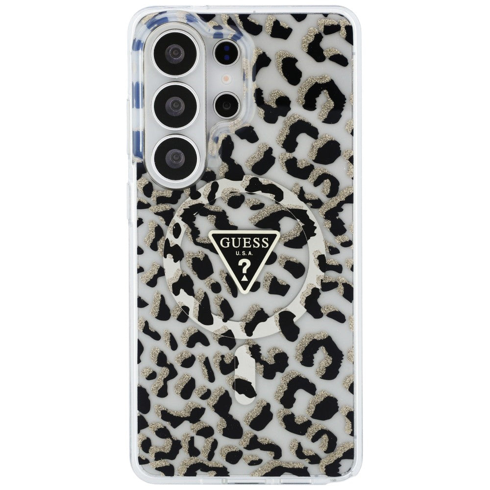 Калъф MagSafe за Samsung Galaxy S26 Ultra S948, Guess, IML Leopard Pattern, Черен