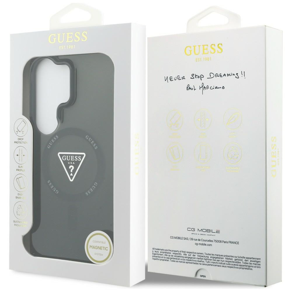 Калъф MagSafe за Samsung Galaxy S26 Ultra S948, Guess, IML Gradient Triangle Logo, Черен
