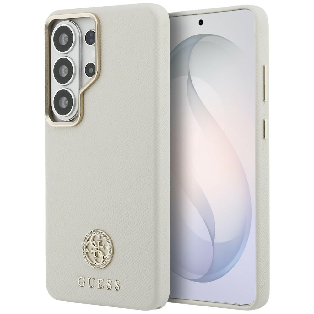 Калъф MagSafe за Samsung Galaxy S26 Ultra S948, Guess, Rhinestone Round Logo, Бежов